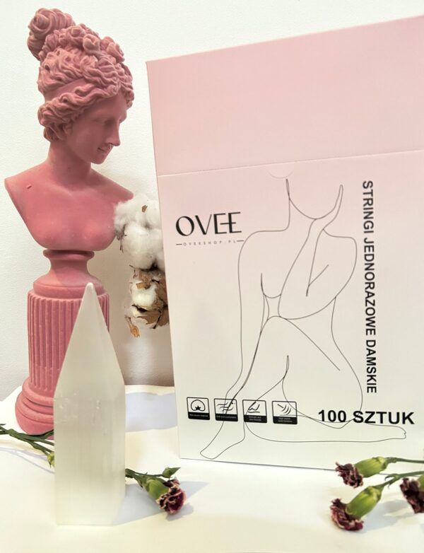 Stringi włókninowe damskie białe a100