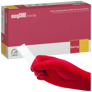 Rękawice nitrylowe czerwone berry 100 szt  EasyCare